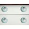 Homeroots Set of Twelve Turquoise And White Geometric Ceramic Drawer Pull Knobs, 12PK 358125 - alternate 2