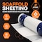 Xpose Safety 13ft x 100ft Scaffold Sheeting, Fire Retardant, White w/Blue Reinforced Eyelet Bands SSFR-13100-X - alternate 3