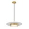 Z-Lite Ludo Matte White + Modern Gold 1 Light Pendant 829P20-MW-MGLD-LED - alternate 4