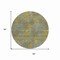 Homeroots 8' Gray Lime Green And Silver Round Polka Dot Washable Indoor Outdoor Area Rug 614679 - alternate 4