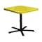 Leisure Craft 36" Square Perforated Pedestal Table, Portable, 30"H, Yellow SQ36TAB30-YELLOW - alternate 1