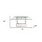 Homeroots 59" Clear And Gunmetal Square Glass And Stainless Steel Pedestal Base Dining Table 487364 - alternate 3