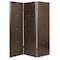 Homeroots 72" Brown Faux Leather Folding Three Panel Screen Room Divider 274879 - alternate 1