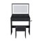 Homeroots 30" Black Wood Lighted Five Drawer Dresser 714274 - alternate 1