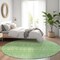 Homeroots 8' Green And Mint Green Round Tribal Washable Indoor Outdoor Area Rug 582598 - alternate 3