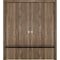 Sartodoors Sliding Closet Double Bi-fold Doors, Planum 0012 Walnut and Aluminum Strips, Sturdy Tracks Moldings PLANUM0012DBF-WLN-72 x 96 (4* 18x96) - alternate 1