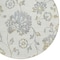 Homeroots 8' Ivory Gray And Gold Round Floral Washable Indoor Outdoor Area Rug 589478 - alternate 3