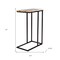 Homeroots 24" Brown Tan and Black Marble and Metal End Table 632682 - alternate 4