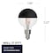 Bulbrite LED Filament, 2.5 Watt Dimmable G16 Light Bulb, Half Black Finish, E12 Base, 2700K 200 Lumens, 4PK 862062 - alternate 6