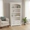 Homeroots 75" White Solid Wood Four Tier Bookcase 397130 - alternate 3