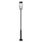 Z-Lite Nova 4 Light Outdoor Post Mounted Fixture, Black/Clear, 12 In W x 122.25 In H 5018PHBR-5010P-BK - alternate 4