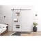 Vdomdoors Modern Barn Door Opaque Glass Sete 6999 White Silk with Mirror 6.6FT Rail Track Heavy Hardware Set SETE6999BD-S-WS-3684 - alternate 3