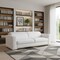 Homeroots 89" White Top Grain Leather Reclining Sofa And Storage 720404 - alternate 8