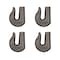 Mytee Products G70 1/2in Weld On Chain Grab Hooks Bucket Flatbed Trailer Wrecker Tow Tie Down, 4PK GH-F-12G70x4 - alternate 2