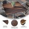 Flash Furniture TopGuard 36" Square Dark Brown Outdoor Tabletop with Seamless Surface Technology ST-SQ918B-1-M-3A-W-BR-GG - alternate 6