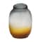 Homeroots 11" Charcoal And Orange Ombre Round Glass Table Vase 574234 - alternate 6