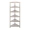 Homeroots 75" Gray Solid Wood Five Tier Corner Bookcase 399765 - alternate 2