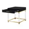 Homeroots 24" Gold and Black End Table with Drawer 544058 - alternate 5