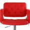 Elama Faux Leather Tufted Bar Stool in Red with Chrome Base and Adjustable Height ELM-749-RED - alternate 4