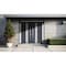 Vdomdoors Metal Double Doors Deux 1717 Gray Graphite Frosted Glass 2 Sidelights and Top Transom Entry Modern DEUX1717DEXD-GRE-W14+72+14xH96+16-LH-I - alternate 4