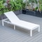Leisuremod Marlin Patio Chaise Lounge Chair with White Aluminum Frame, White MLW-77W - alternate 4