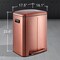 Happimess Marco Rectangular 10.6-Gallon Double Bucket Trash Can with Soft-Close Lid, Rose Gold HPM1005D - alternate 4