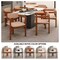 Leisuremod Velo Modern Dining Chair in Dark Natural Wood with Taupe Seat, 4PK VCA-51DTP4 - alternate 4