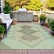 Homeroots 9' X 12' Green Gray And Taupe Geometric Washable Indoor Outdoor Area Rug 631913 - alternate 5