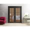 Sartodoors Sliding Double Pocket Door Clear Glass, Lucia 2366 Matte Black and Aluminum Strips, Kit Trims Rail LUCIA2366DP-BLK-84 x 96 (2* 42x96) - alternate 3