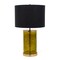 Homeroots 22" Green Glass LED Table Lamp With Black Drum Shade 528692 - alternate 1