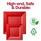 Smarty Had A Party Red Square Plastic Plates Dinnerware Value Set (120 Dinner Plates + 120 Salad Plates), 240PK 6979VP-CASE - alternate 7