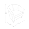 Osp Home Furnishings Ethan Tub Chair, Cocoa ETN-PD24 - alternate 3