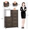 Homeroots 34" Brown Steel and Fabric Seven Drawer Chest 484692 - alternate 3