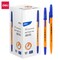 Deli Vintage Capped Ballpoint 0.7mm, Blue Ink, Orange Barrel, 50PK EQ6S-BL - alternate 1