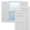 Ekena Millwork True Fit PVC San Juan Capistrano Mission Style Fixed Mount Shutters, White, 18W x 32H, PR TFP001SJ18X032WH - alternate 1