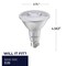 Bulbrite 75-Watt Equivalent Dimmable Flood PAR30LN Medium E26 LED Light Bulb, 2700K, 6PK 861737 - alternate 5
