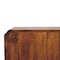 Homeroots 32in Chestnut Solid Wood Scallop Edge Accent Cabinet With Two Doors 654290 - alternate 4