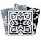 Homeroots 8" X 8" Black White and Gray Mosaic Peel and Stick Tiles 399874 - alternate 1