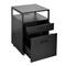 Homeroots 16" Black Wood Drawer Filing Cabinet 723071 - alternate 5