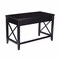 Homeroots 48" Black Poplar Solid Wood Writing Desk With Three Drawers 402067 - alternate 5