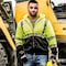 Game Workwear Full Zip Hi-Vis Hoodie, 100% Spun Polyester Fleece, Hi Vis Lime, M 8260 - alternate 1