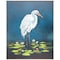 Homeroots Egret in Lily Pads Canvas Silver Floater Frame Print Wall Art 474078 - alternate 1