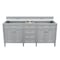 James Martin Vanities Brittany 72" Double Vanity, Urban Gray, w/ 3 CM Siberian Silestone Top 650-V72-UGR-3SFR - alternate 5