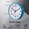Clockswise Blue 8-In Analog Clock - Silent, Non-Ticking for Wall, Office Desk, Table and Shelf - QI004744.BL.8 - alternate 6