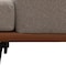 Homeroots 29" Beige Terra Cotta and Black Linen Upholstered Wood Barrel Chair 653113 - alternate 5