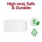 Smarty Had A Party 106 x 5 Solid White Flat Raised Edge Rectangular Disposable Plastic Plates 120 Plates, 120PK 9311WH-CASE - alternate 4