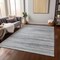 Homeroots 3' X 5' Gray Silver And Blue Striped Washable Indoor Outdoor Area Rug 597247 - alternate 4