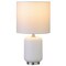 Homeroots 15" White and Silver Ceramic Cylinder Table Lamp With White Drum Shade 546127 - alternate 6
