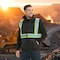 Protectx Winter Safety Vest, High Visibility Construction Workwear Vest with Pockets, Black ST-WV300D-BKBK-M - alternate 5