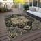 Homeroots 8' X 10' Black Gray And Ivory Oriental Washable Indoor Outdoor Area Rug 600141 - alternate 5